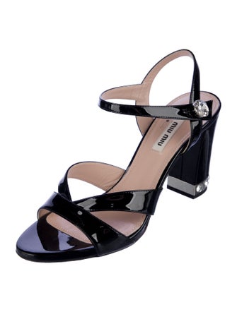 Miu Miu Patent Leather Sandals