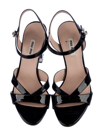 Miu Miu Patent Leather Sandals