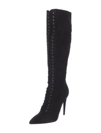 Miu Miu Suede Lace-Up Boots