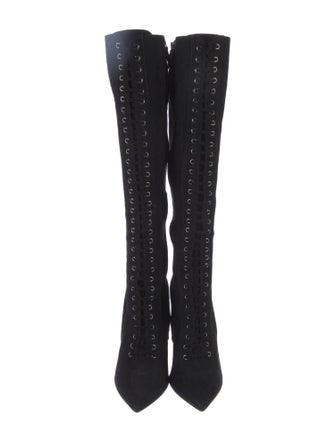 Miu Miu Suede Lace-Up Boots