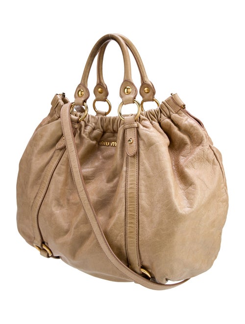 Miu Miu Leather Bucket Bag