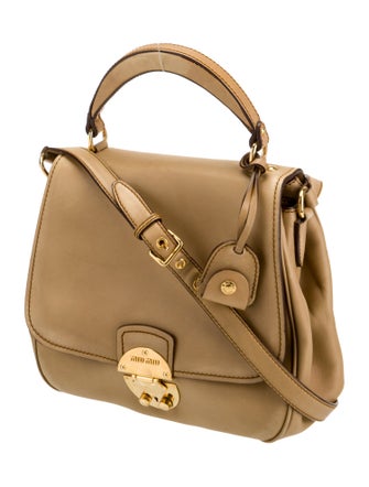 Miu Miu Leather Top Handle Bag
