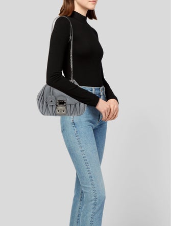 Miu Miu Leather Messenger Bag