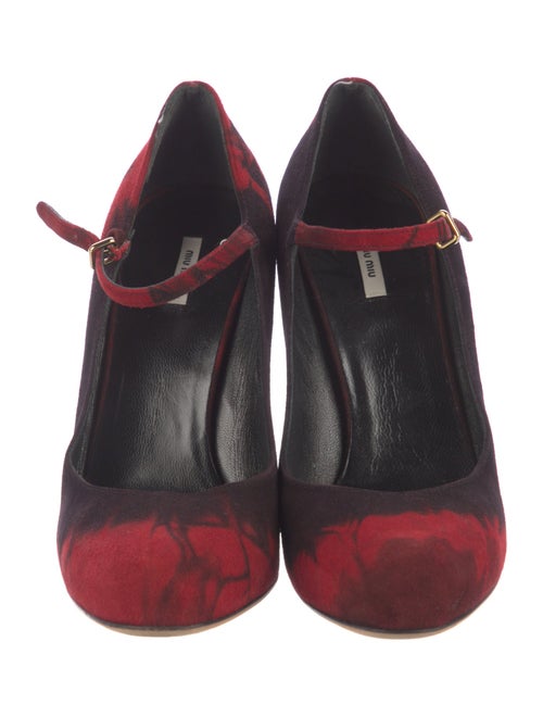 Miu Miu Suede Tie-Dye Print Pumps