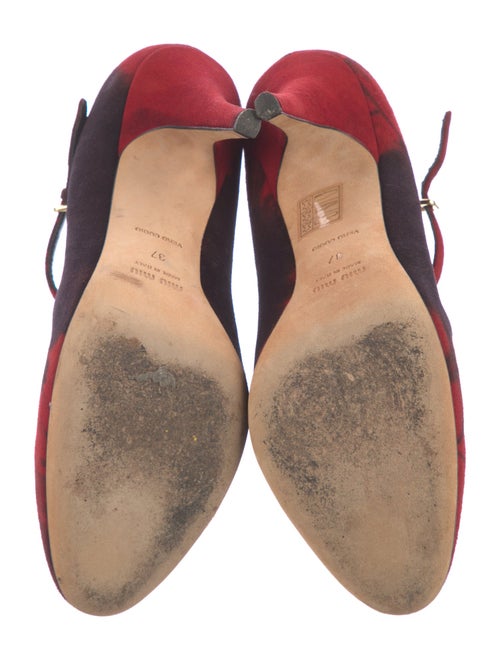 Miu Miu Suede Tie-Dye Print Pumps