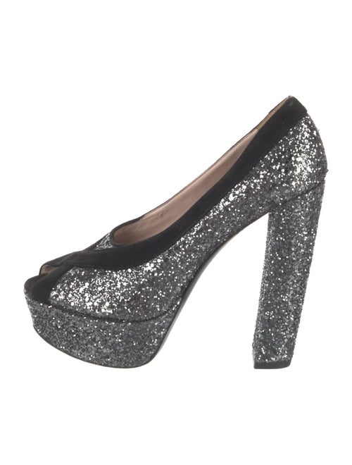 Miu Miu Glitter Glitter Accents Pumps