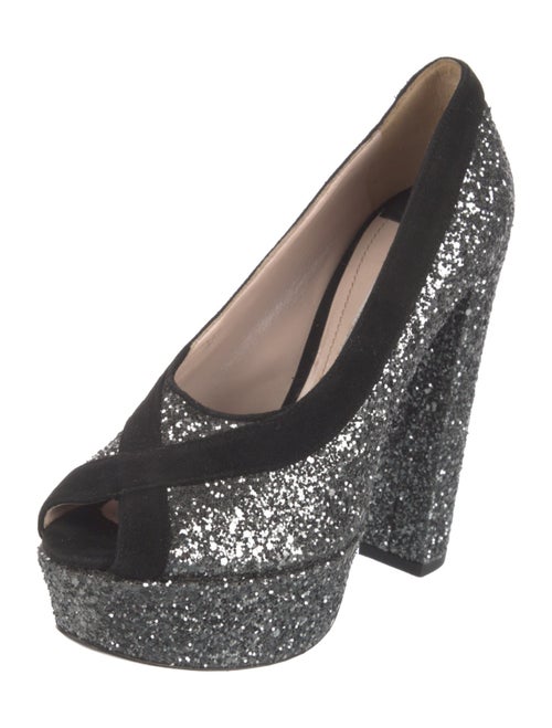 Miu Miu Glitter Glitter Accents Pumps