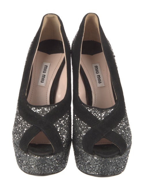 Miu Miu Glitter Glitter Accents Pumps