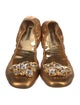 Miu Miu Leather Crystal Embellishments Ballet Flats