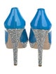 Miu Miu Patent Leather Glitter Accents Pumps