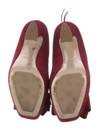 Miu Miu Suede Bow Accents Pumps
