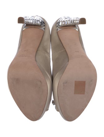 Miu Miu Satin Colorblock Pattern Pumps