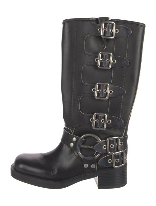 Miu Miu Leather Moto Boots