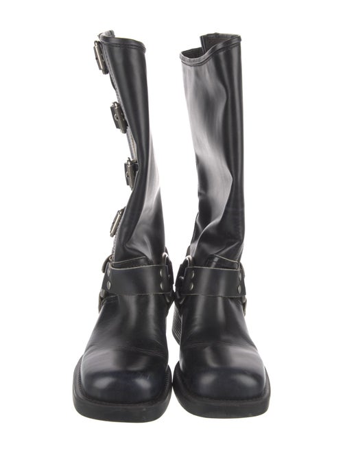 Miu Miu Leather Moto Boots