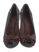 Miu Miu Denim Bow Accents Pumps