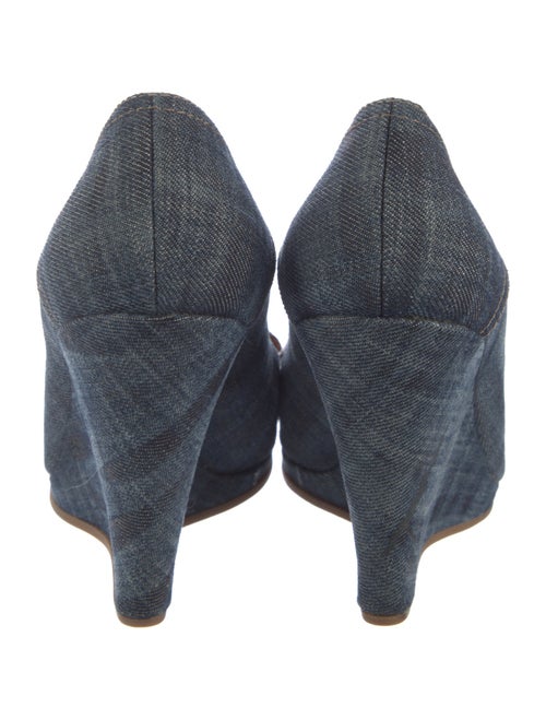 Miu Miu Denim Bow Accents Pumps