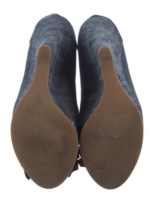 Miu Miu Denim Bow Accents Pumps