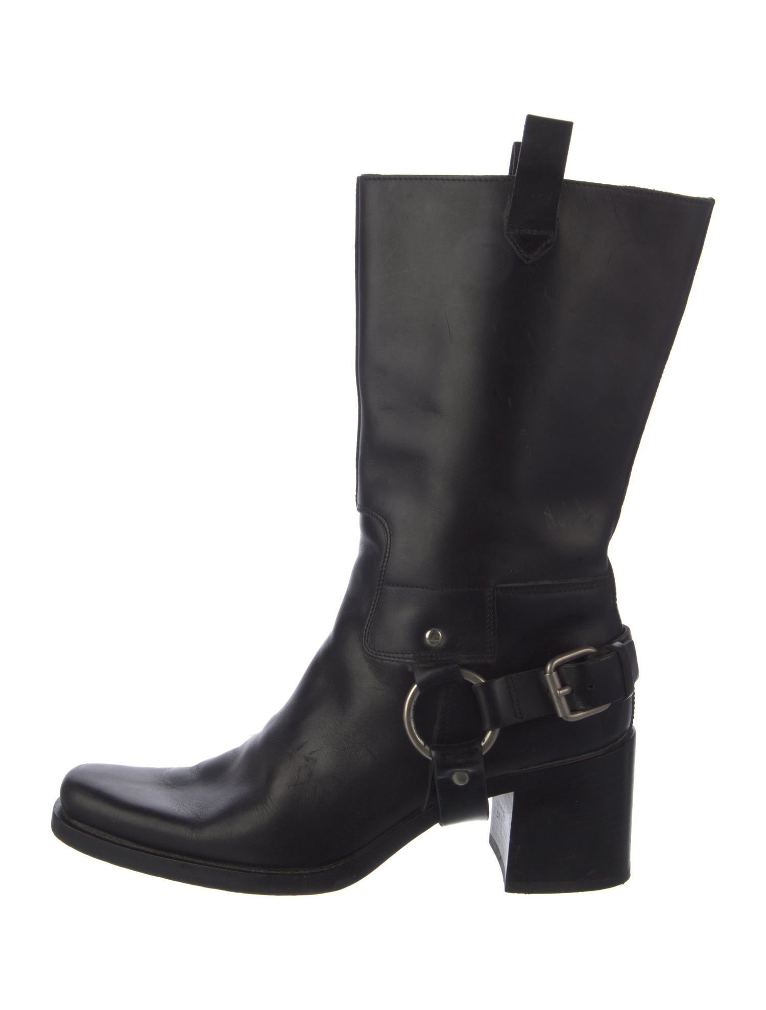 Miu Miu Leather Moto Boots