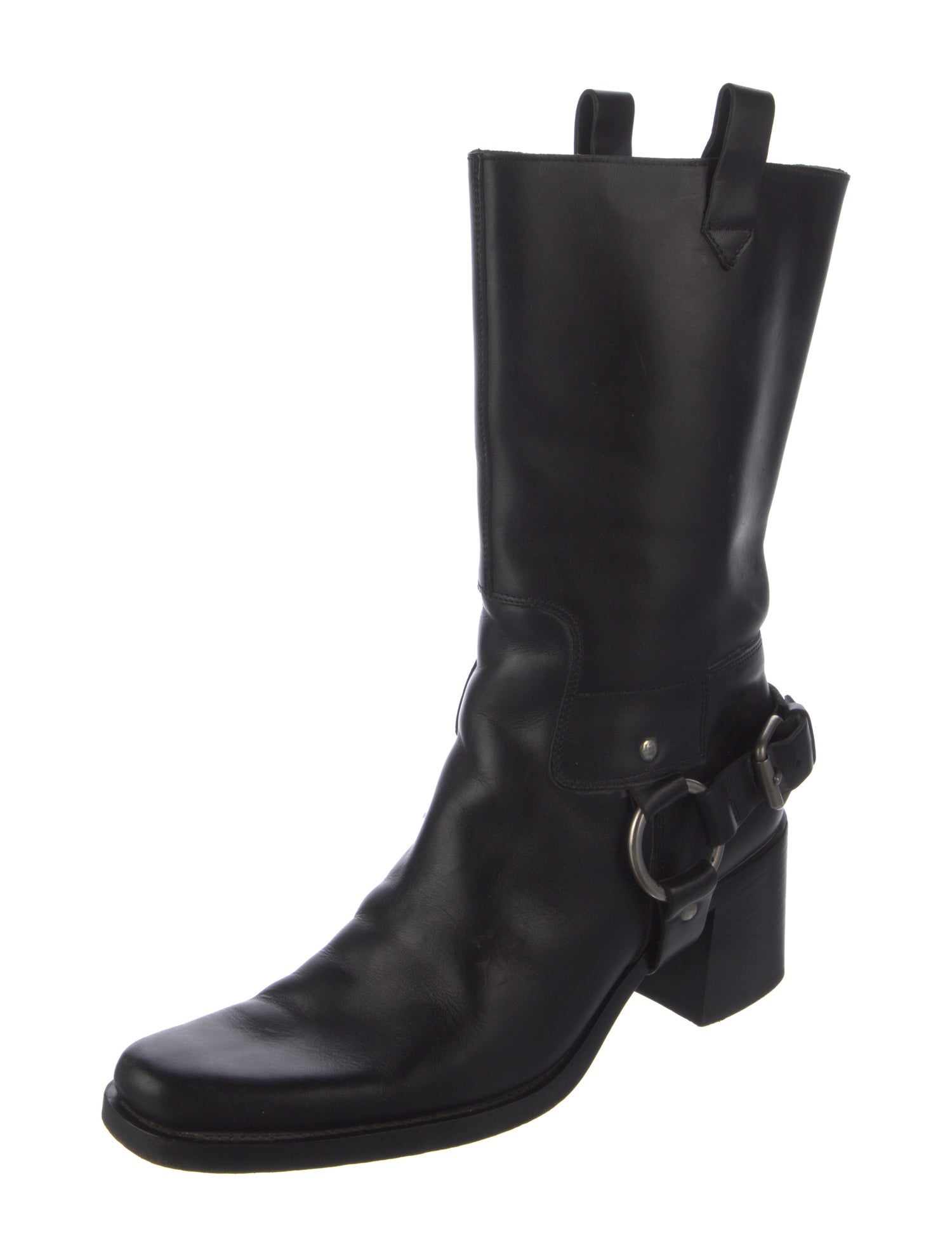 Miu Miu Leather Moto Boots