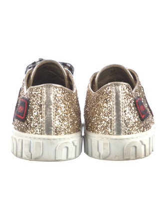Miu Miu Glitter Printed Sneakers