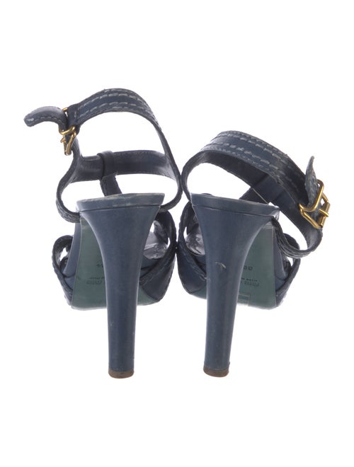 Miu Miu Leather T-Strap Sandals