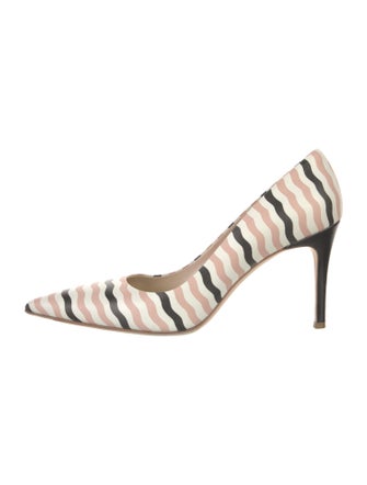 Miu Miu Leather Striped Pumps