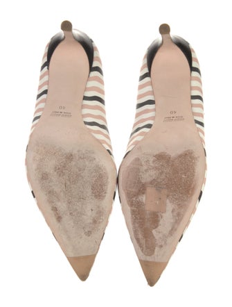 Miu Miu Leather Striped Pumps