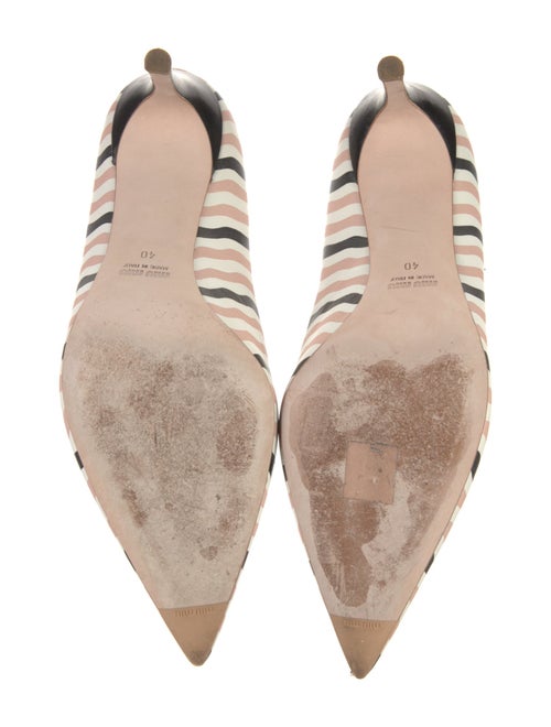 Miu Miu Leather Striped Pumps