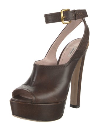 Miu Miu Leather Slingback Pumps