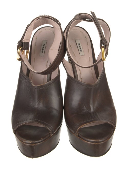 Miu Miu Leather Slingback Pumps