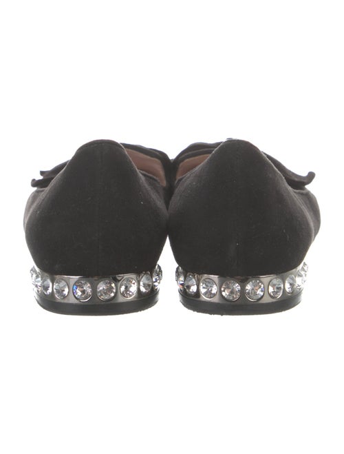Miu Miu Suede Bow Accents Loafers