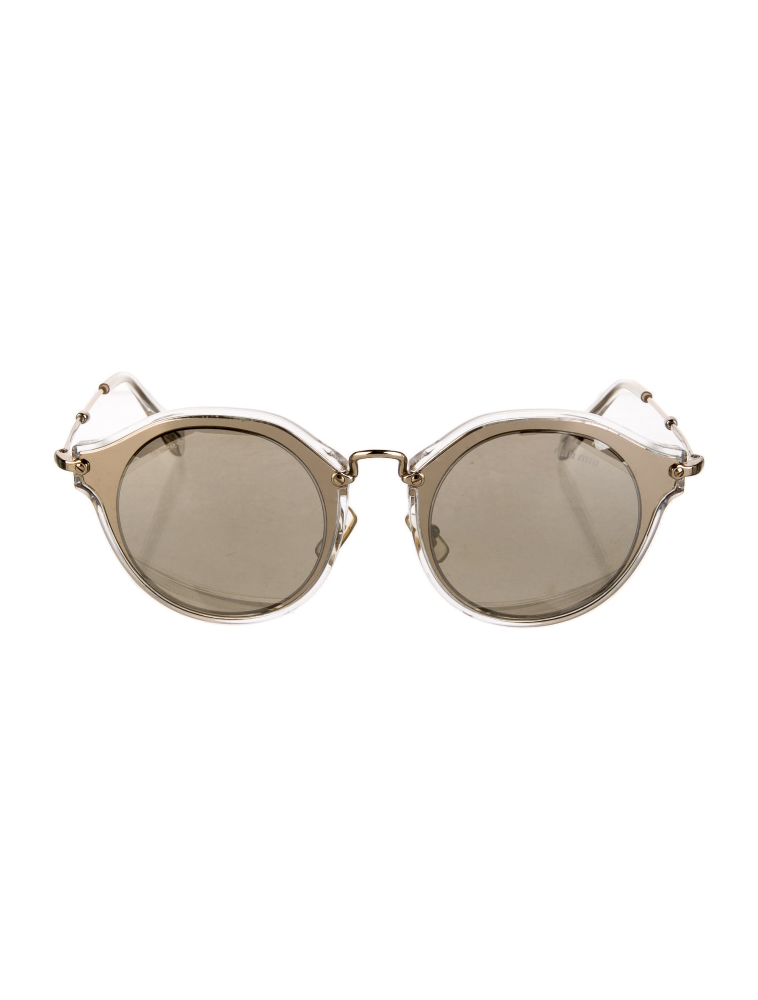 Miu Miu Round Mirrored Sunglasses