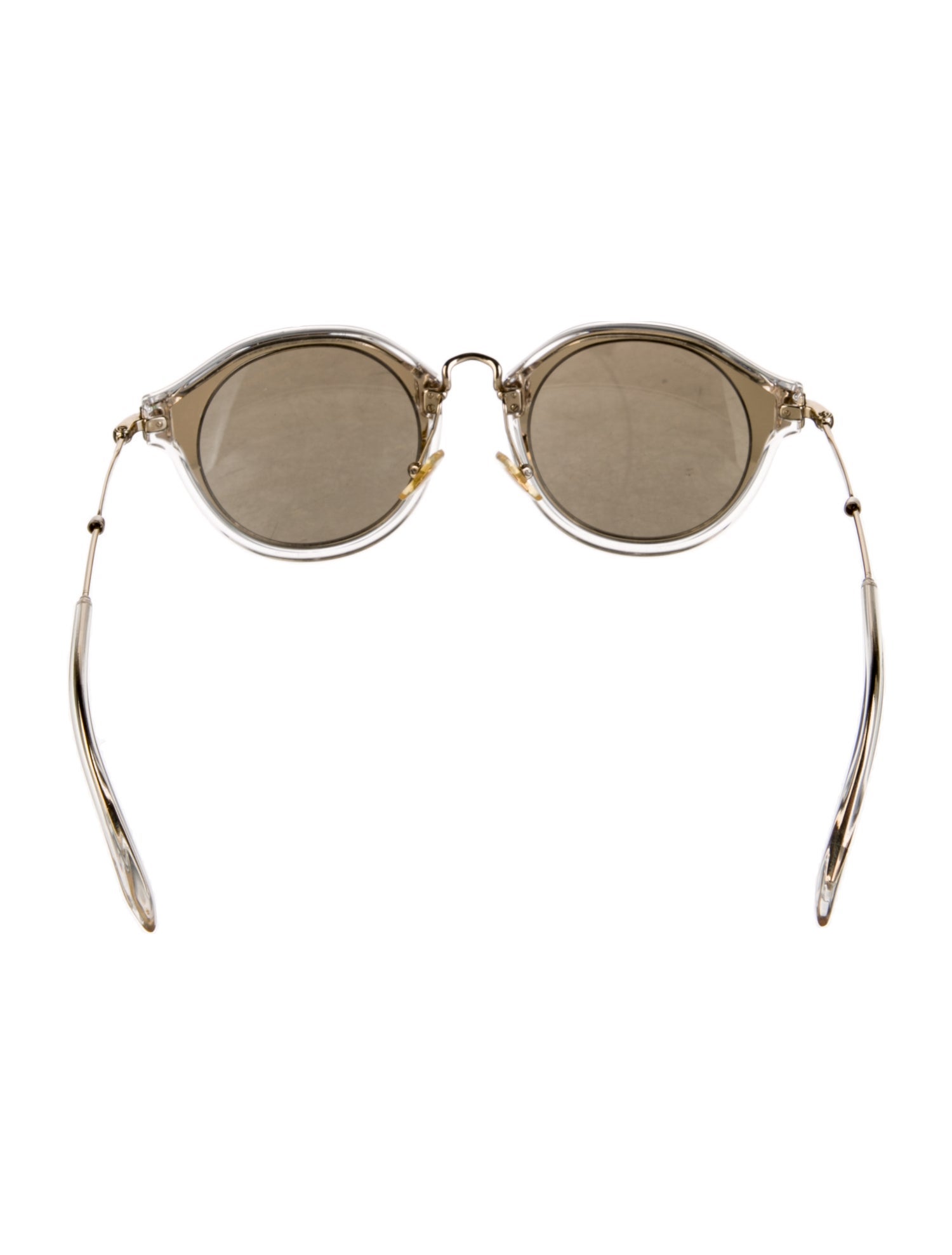 Miu Miu Round Mirrored Sunglasses