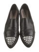 Miu Miu Leather Crystal Embellishments Loafers