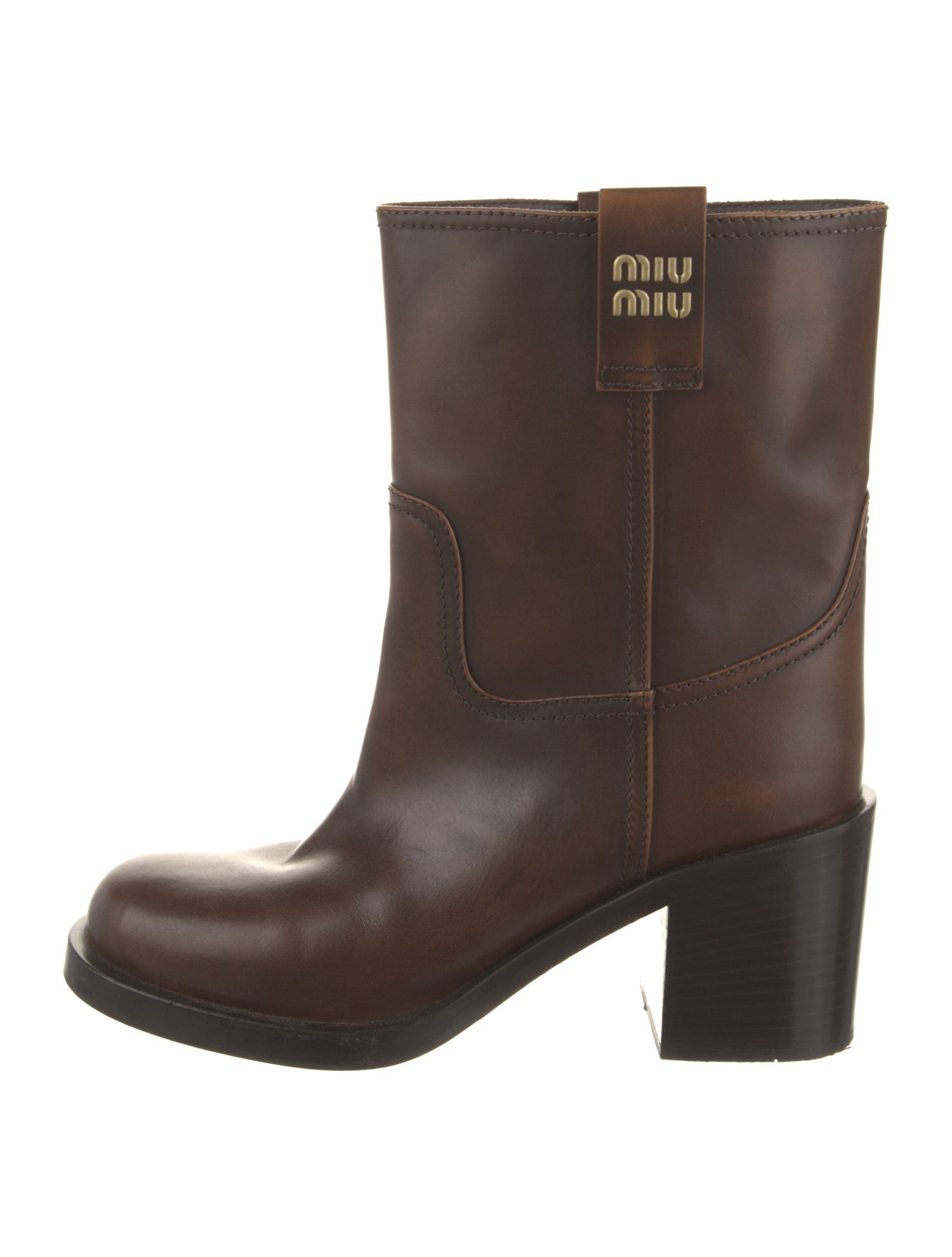 Miu Miu Leather Rain Boots