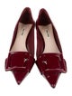 Miu Miu Patent Leather Bow Accents Pumps