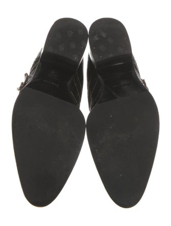 Miu Miu Leather Distressed Accents Moto Boots