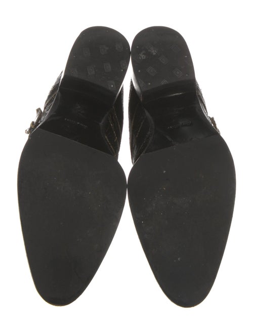 Miu Miu Leather Distressed Accents Moto Boots