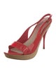 Miu Miu Patent Leather Slingback Sandals