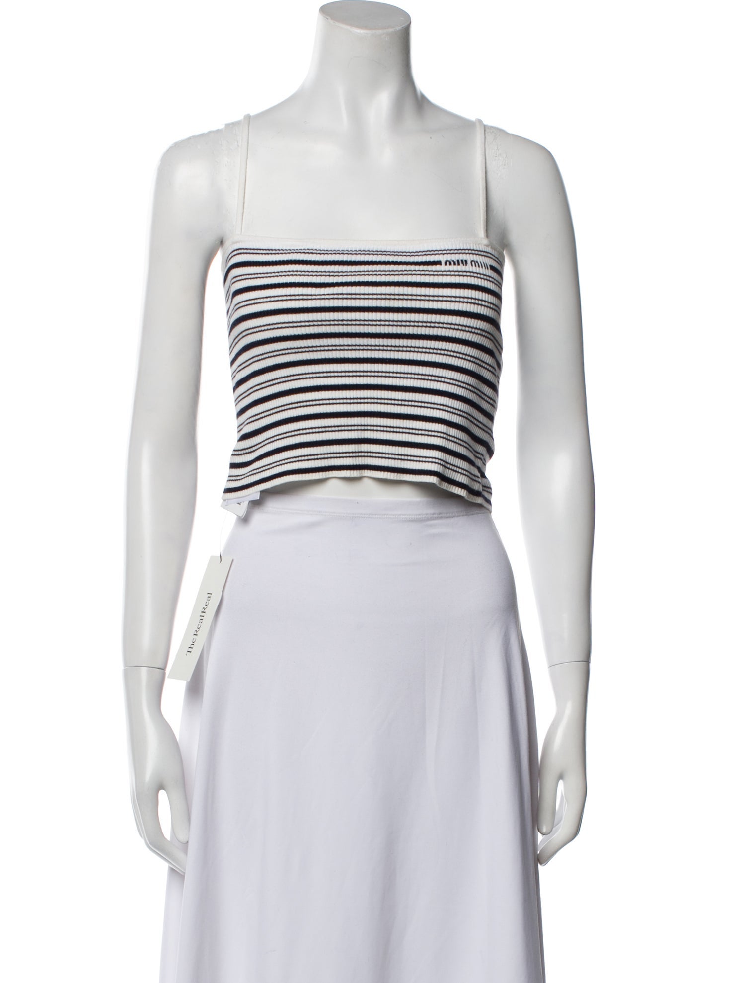 Miu Miu 2021 Striped Crop Top