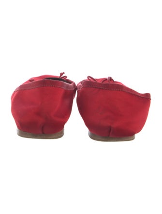 Miu Miu Satin Bow Accents Mary Jane Flats