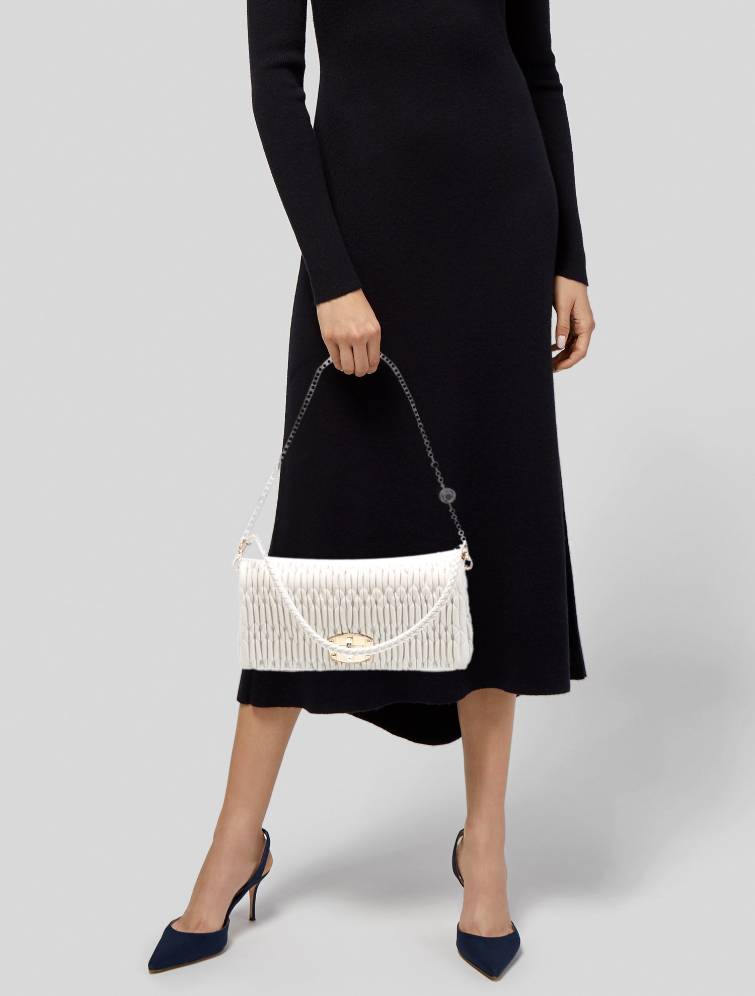 Miu Miu Leather Iconic Crystal Cloqué