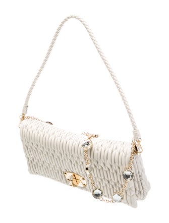 Miu Miu Leather Iconic Crystal Cloqué