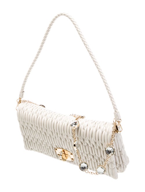 Miu Miu Leather Iconic Crystal Cloqué