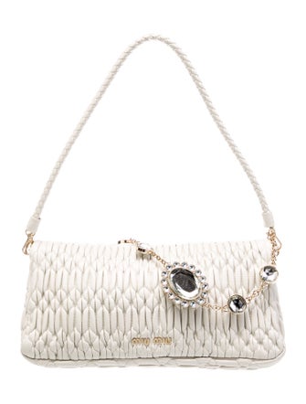 Miu Miu Leather Iconic Crystal Cloqué