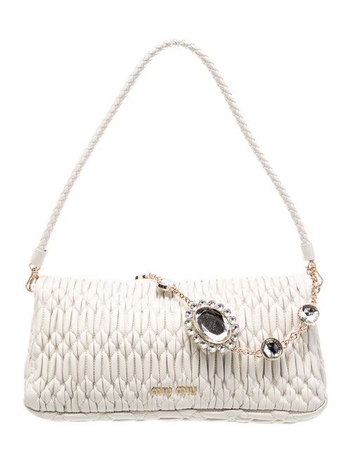 Miu Miu Leather Iconic Crystal Cloqué