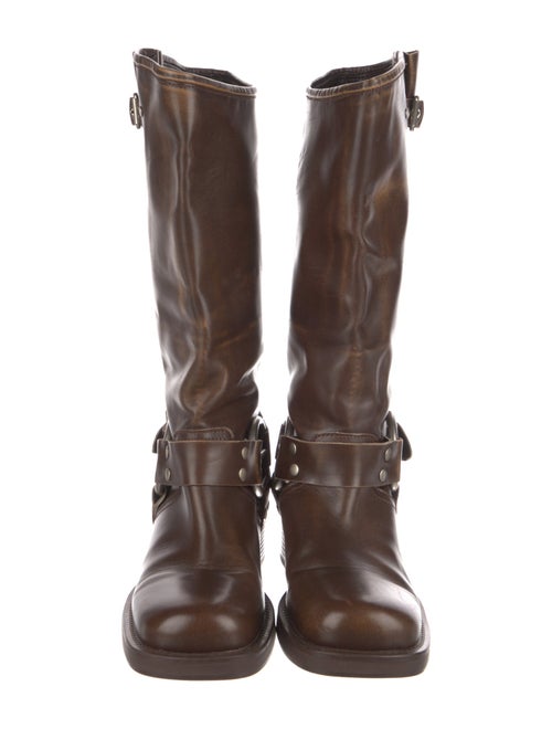 Miu Miu Leather Riding Boots