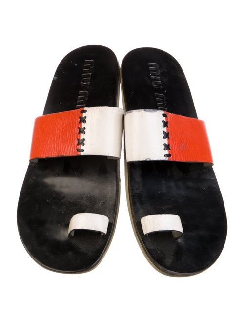 Miu Miu Leather Slides