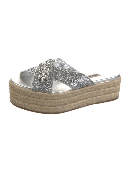 Miu Miu Glitter Glitter Accents Espadrilles