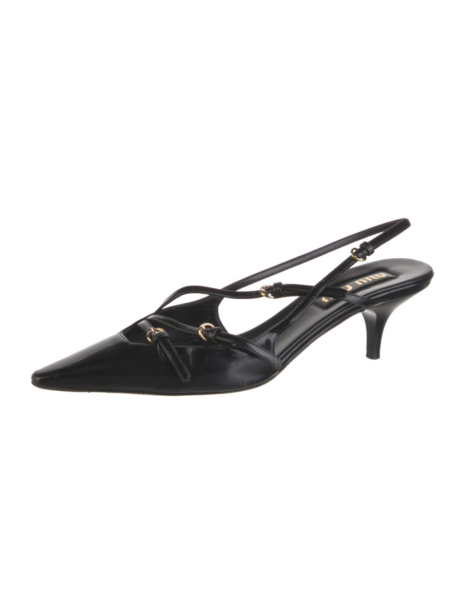 Miu Miu Patent Leather Slingback Pumps